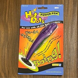 VTG 90s Hot Dots Power Pen Set - Boing! Green & Purple Pen - Black Dots EI-2752